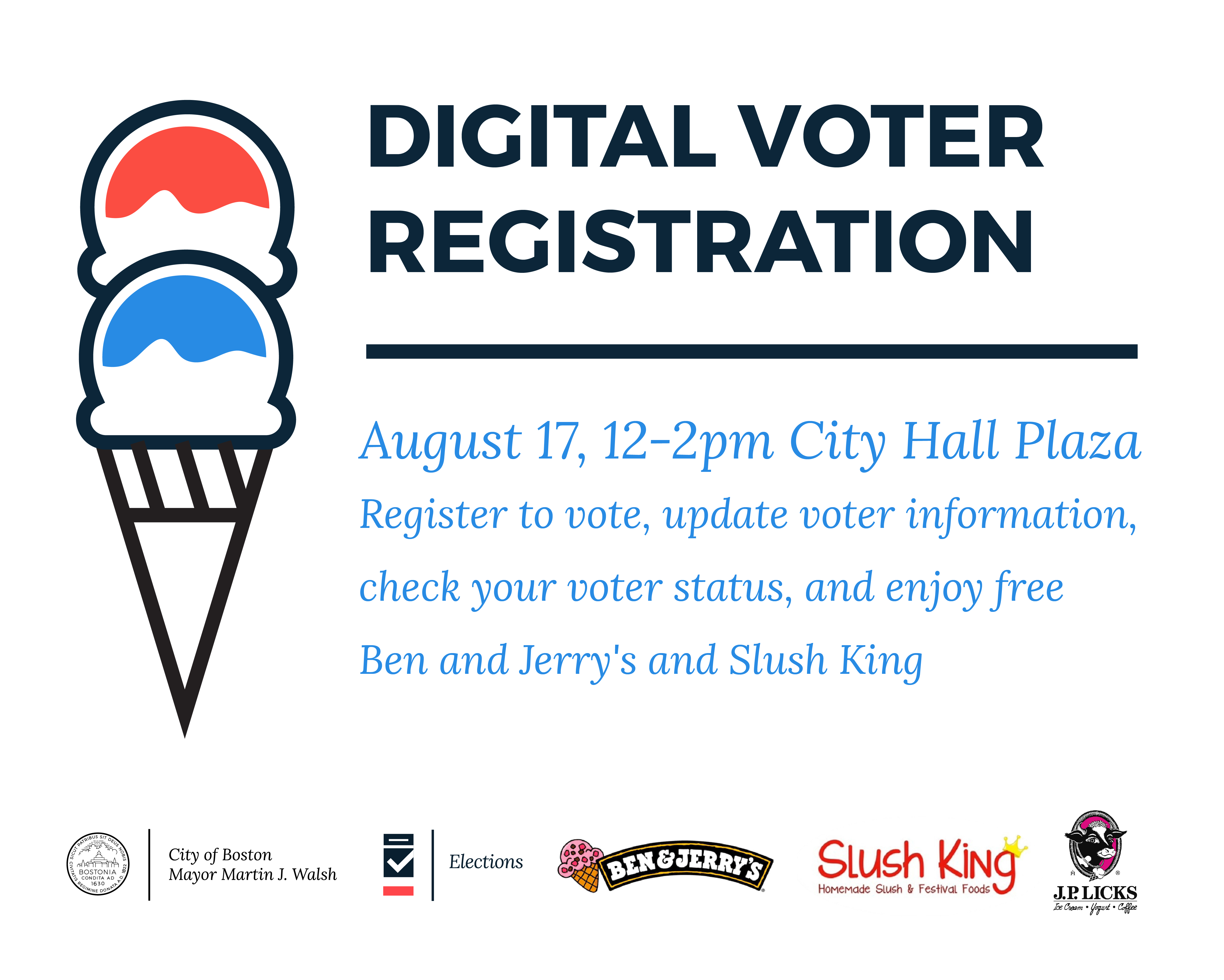 Image for digital voter registration graphic ice cream