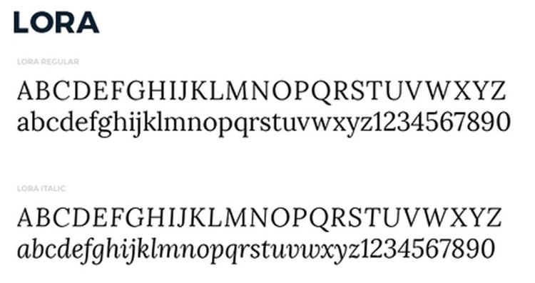 Image for boston gov typeface: lora