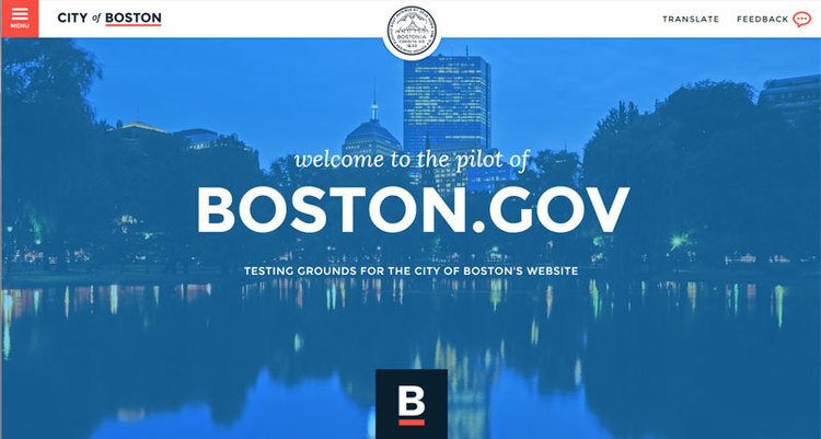 Image for pilot boston gov screenshot