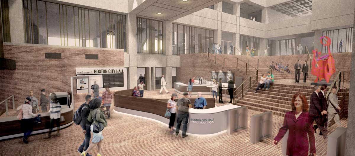 Image for boston city hall lobby renovation
