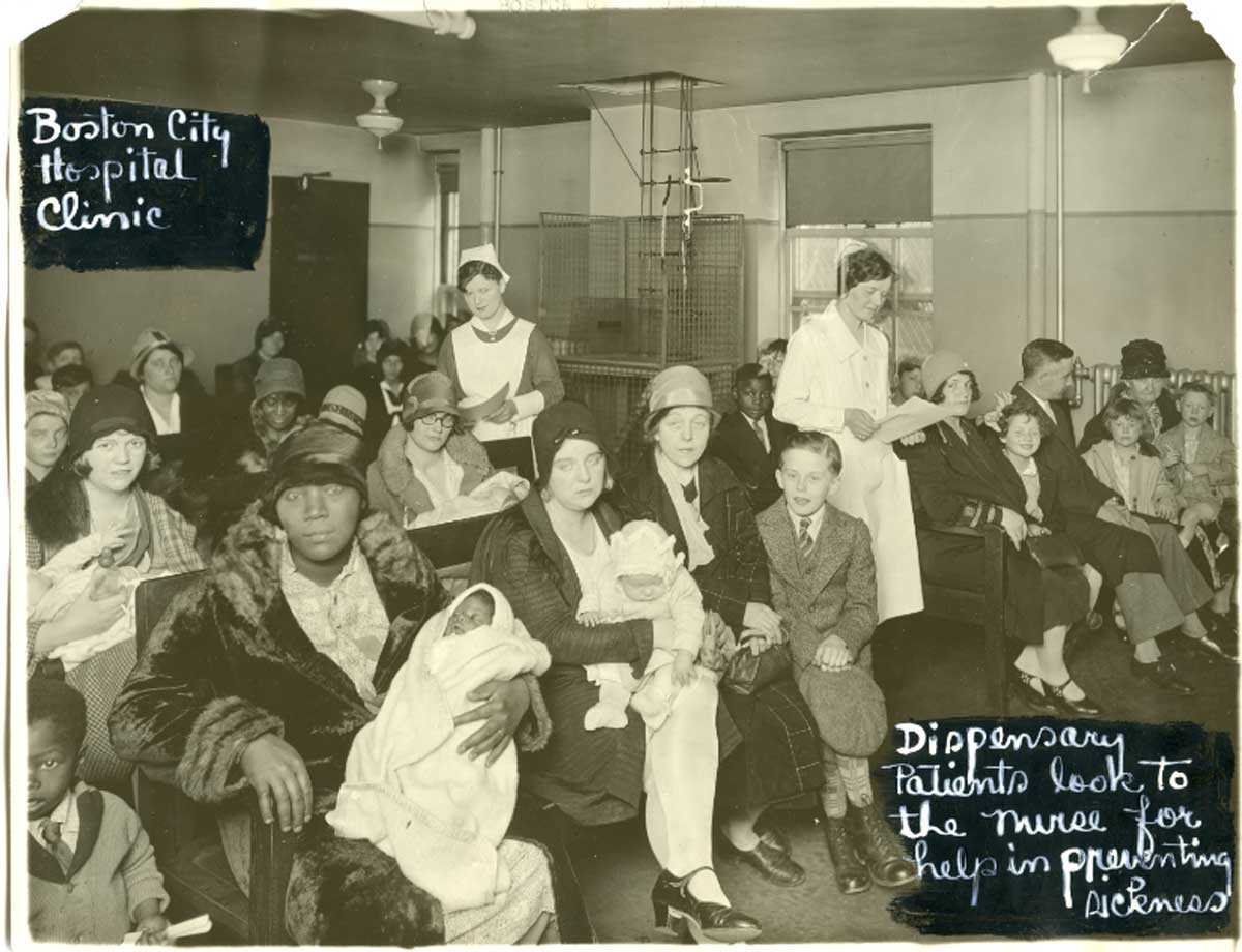 Image for outpatient department, pediatric clinic at boston city hospital, circa 1929 1930, boston city hospital collection (7020 001), box 47, boston city archives
