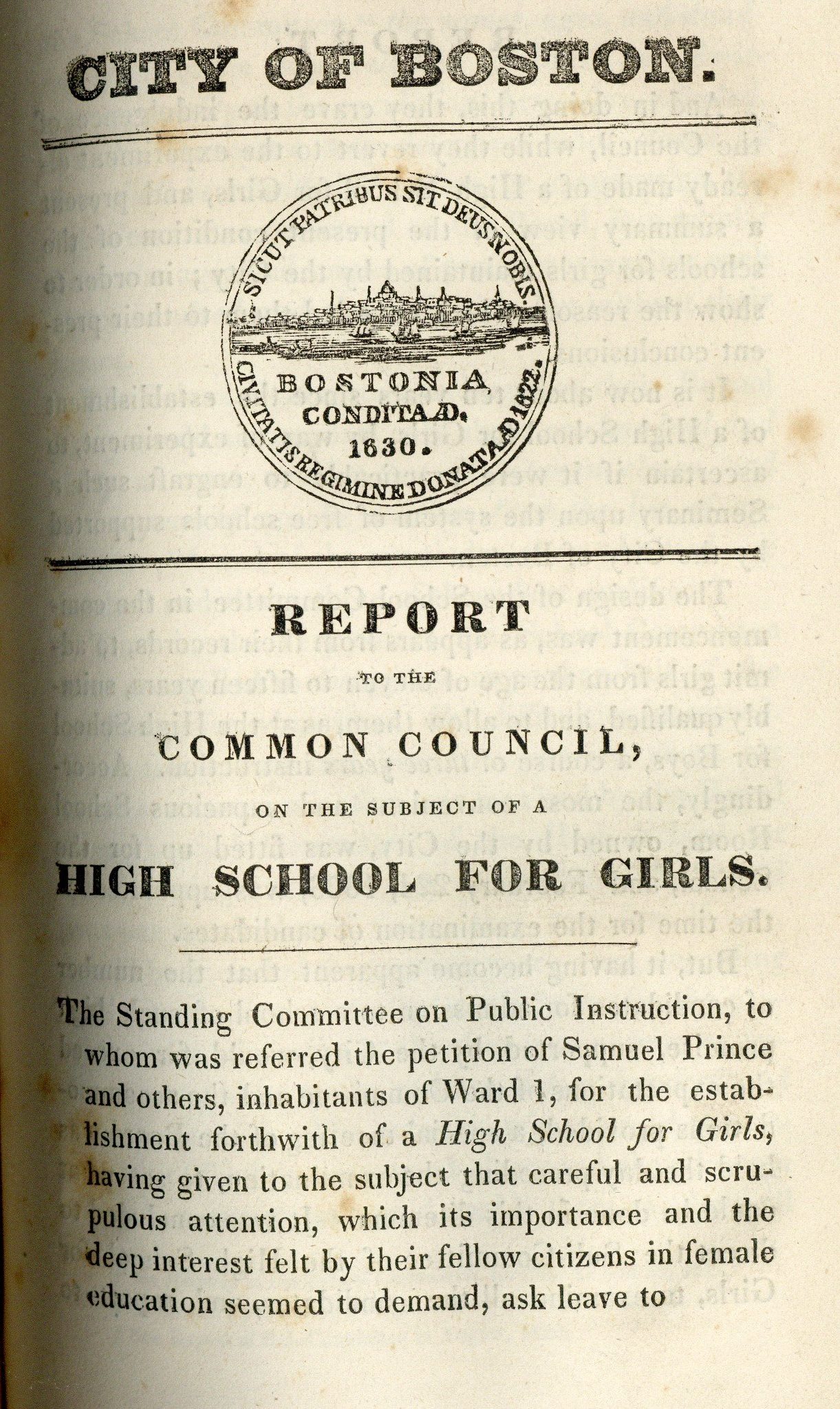 Image for high school for girls 1836