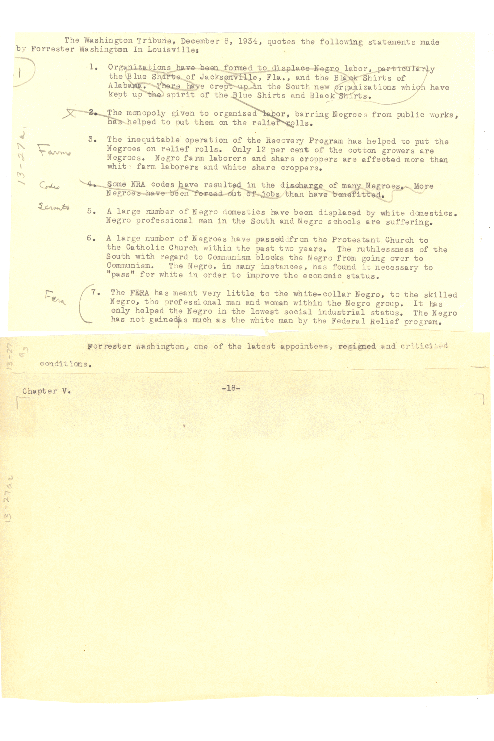 Image for transcribed quotes from forrester washington, ca 1934 w e b du bois papers (ms 312) special collections and university archives, university of massachusetts amherst libraries