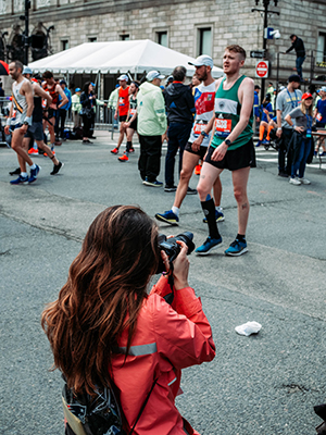 Image for taking photos of runners at the boston marathon