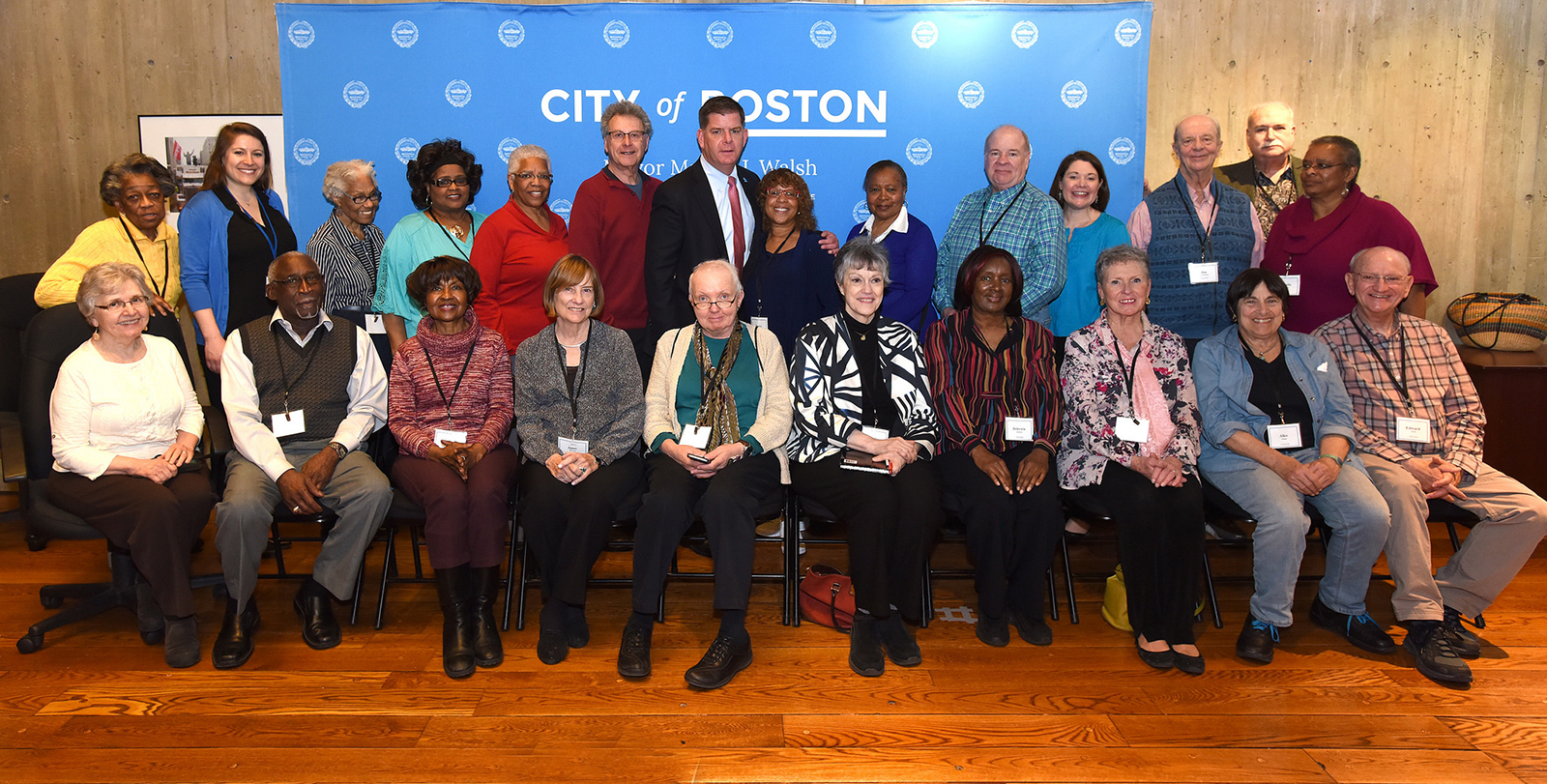 Image for mayor walsh honored members of the senior civic academy 