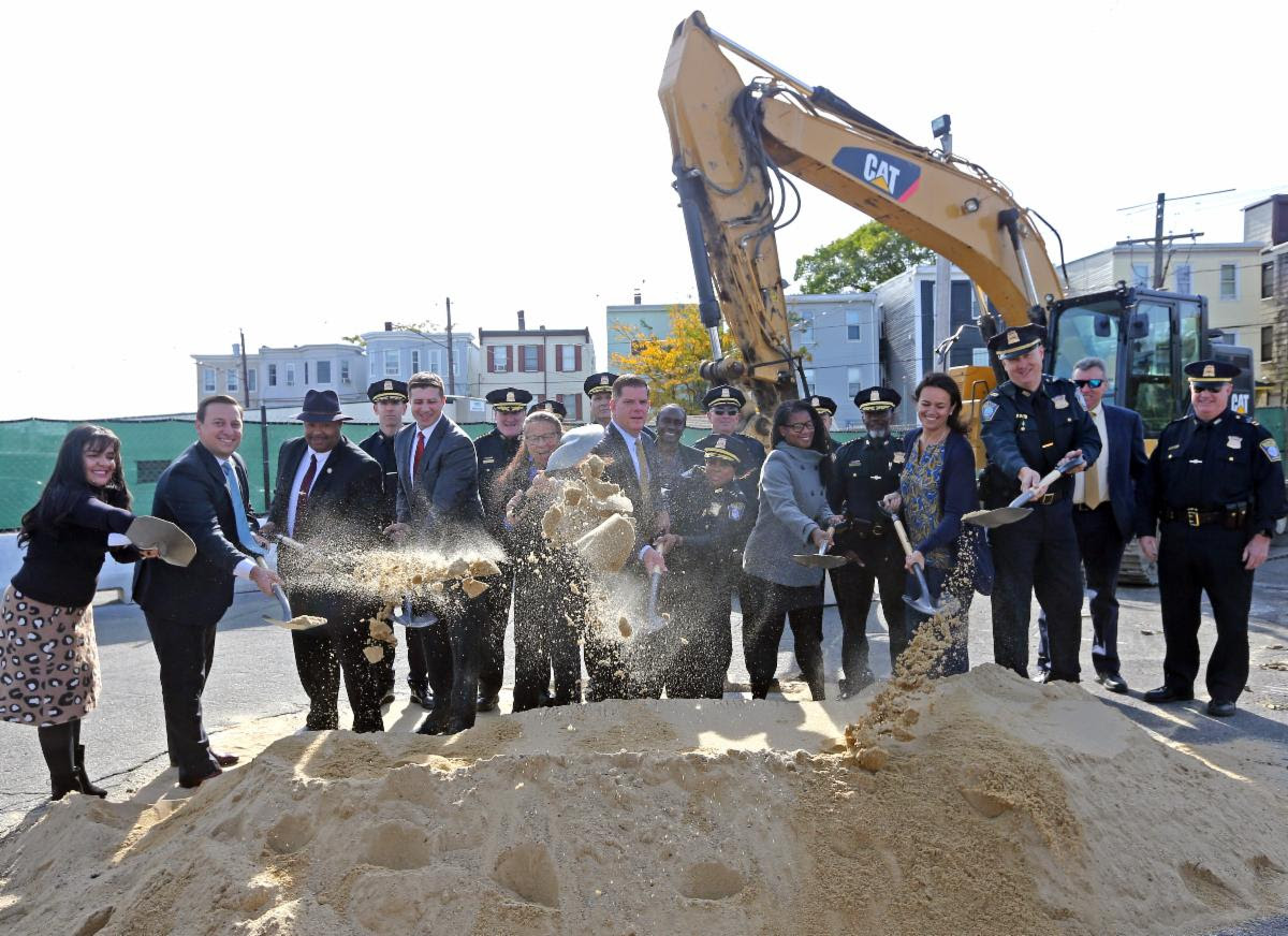 Image for groundbreaking of east boston police station