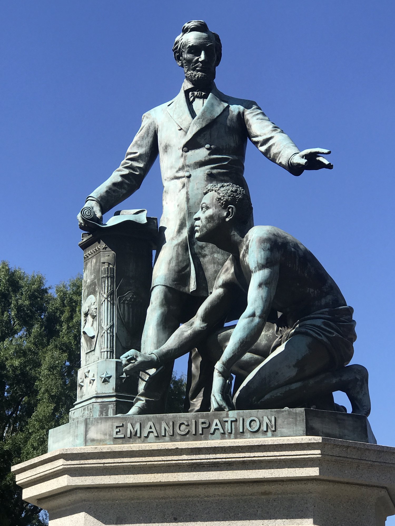 Photo of original Emancipation Group sculpture in Washington, D.C.