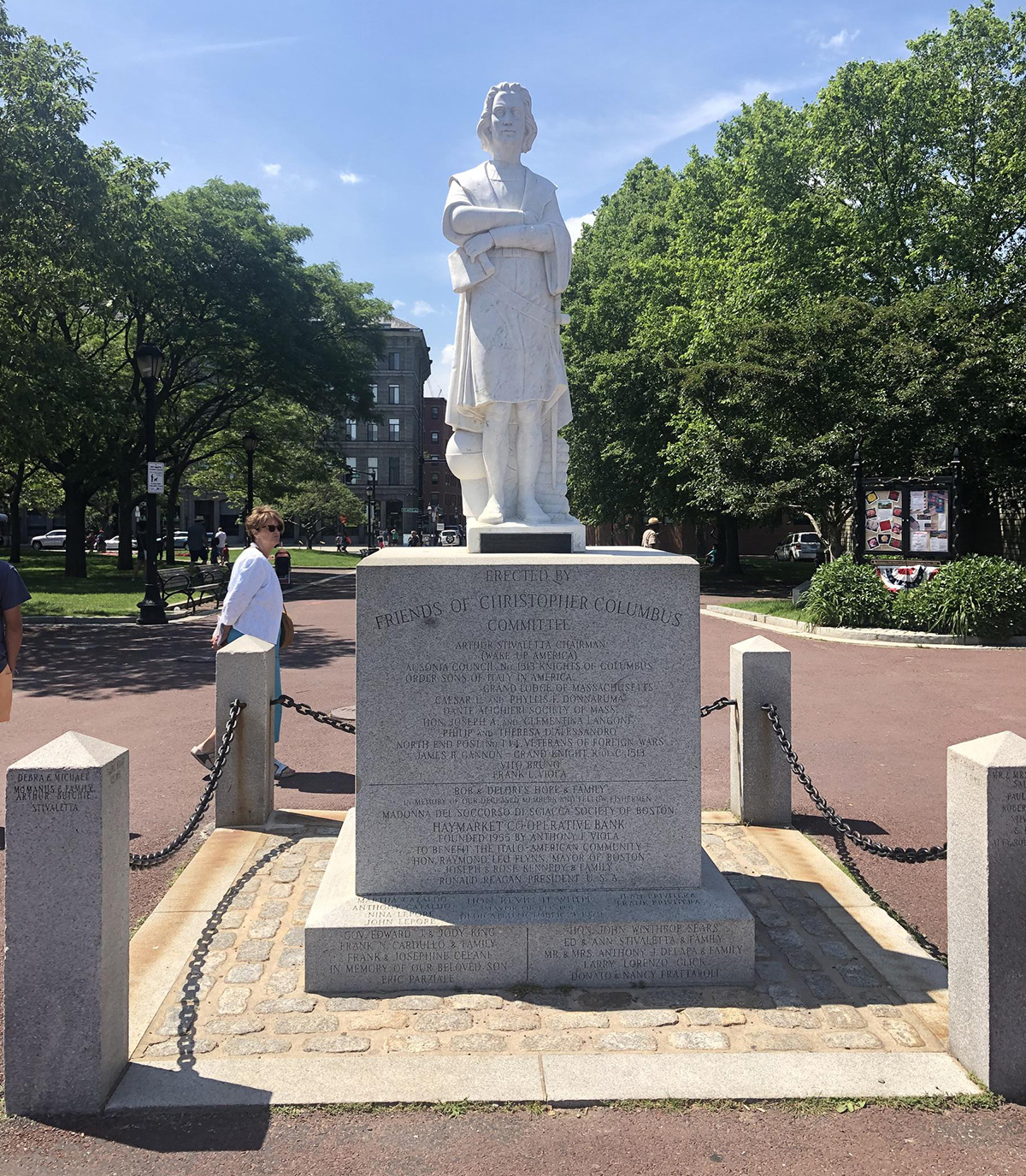 Columbus statue in the North End