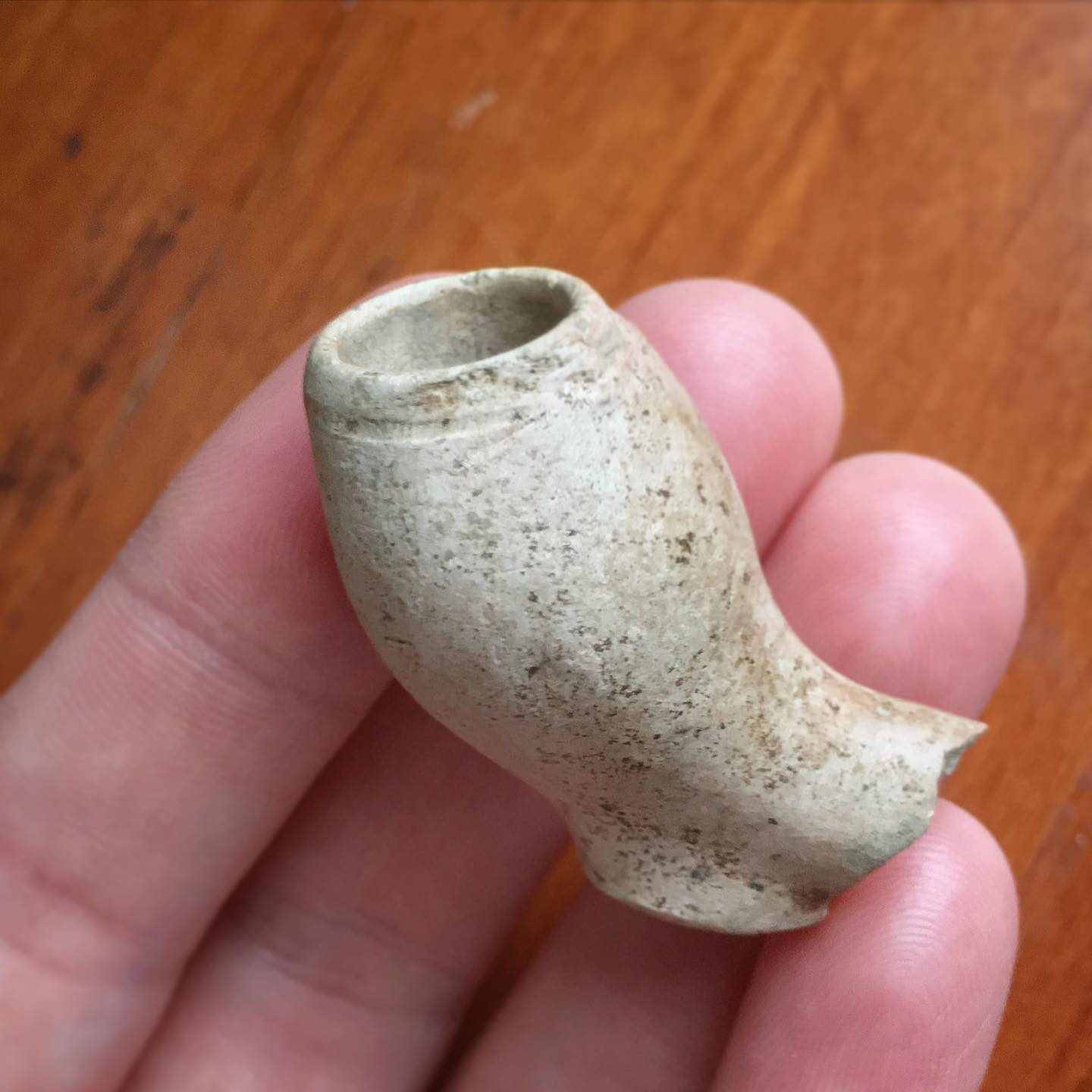 fragment of clay tobacco pipe found on Boston Common