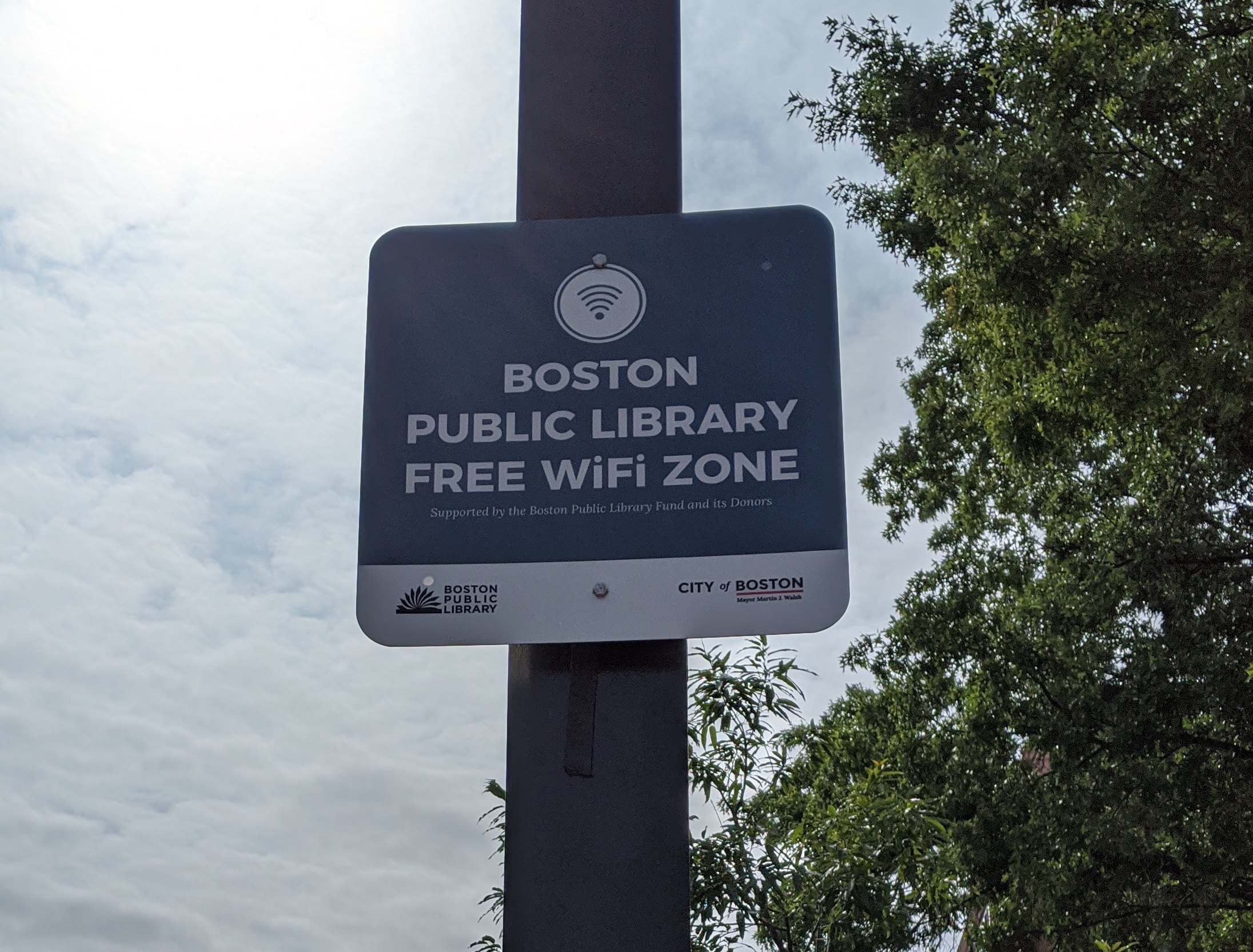 Outdoor Wifi zone permanent sign