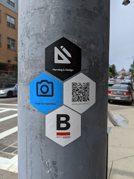 DTPR stickers on a signal pole