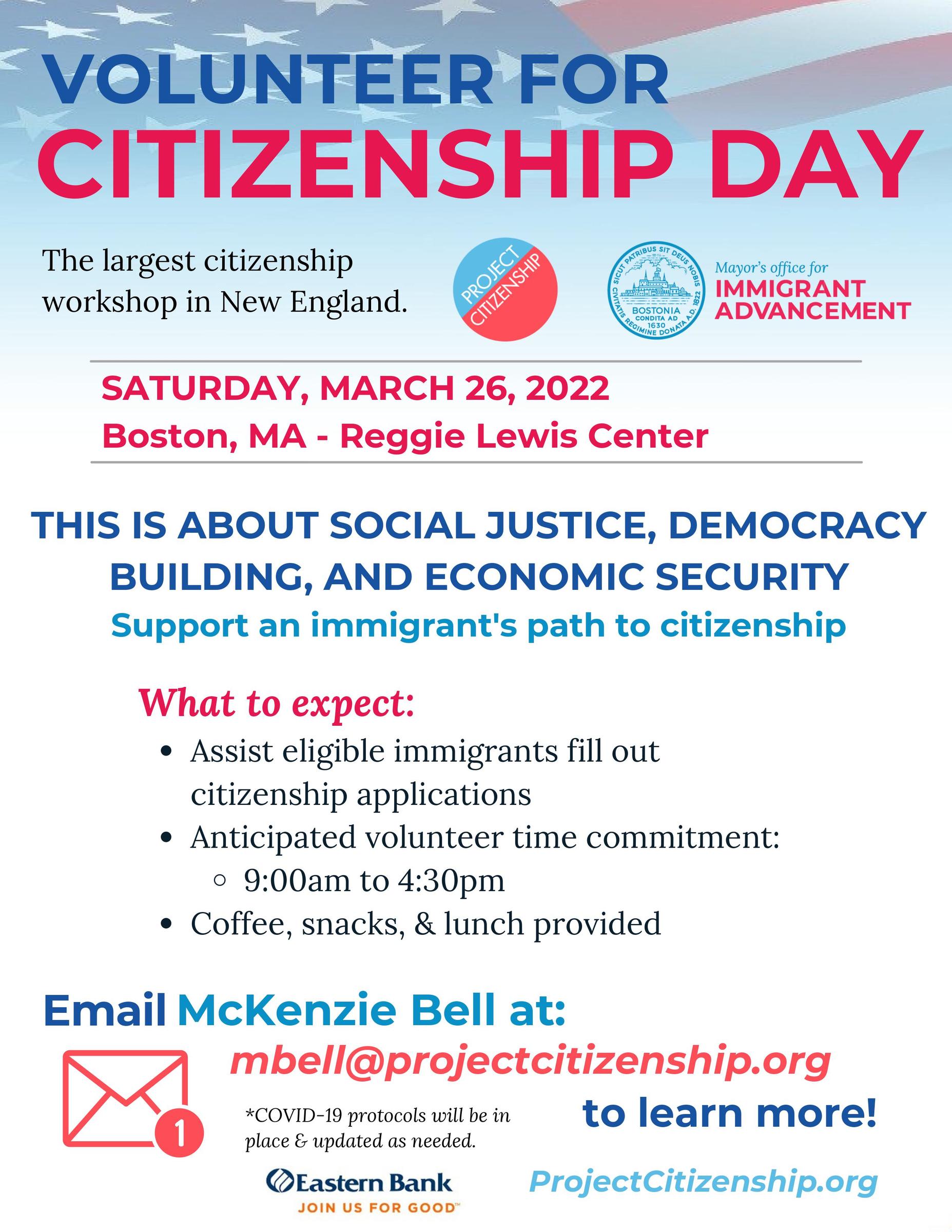 Citizenship Day 2022 Volunteer