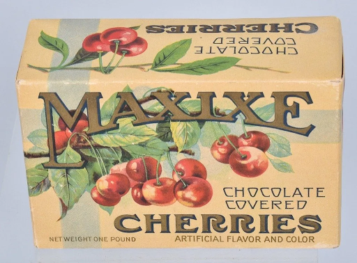 ​  Maxixe Chocolate Covered Cherries box, circa 1920  ​