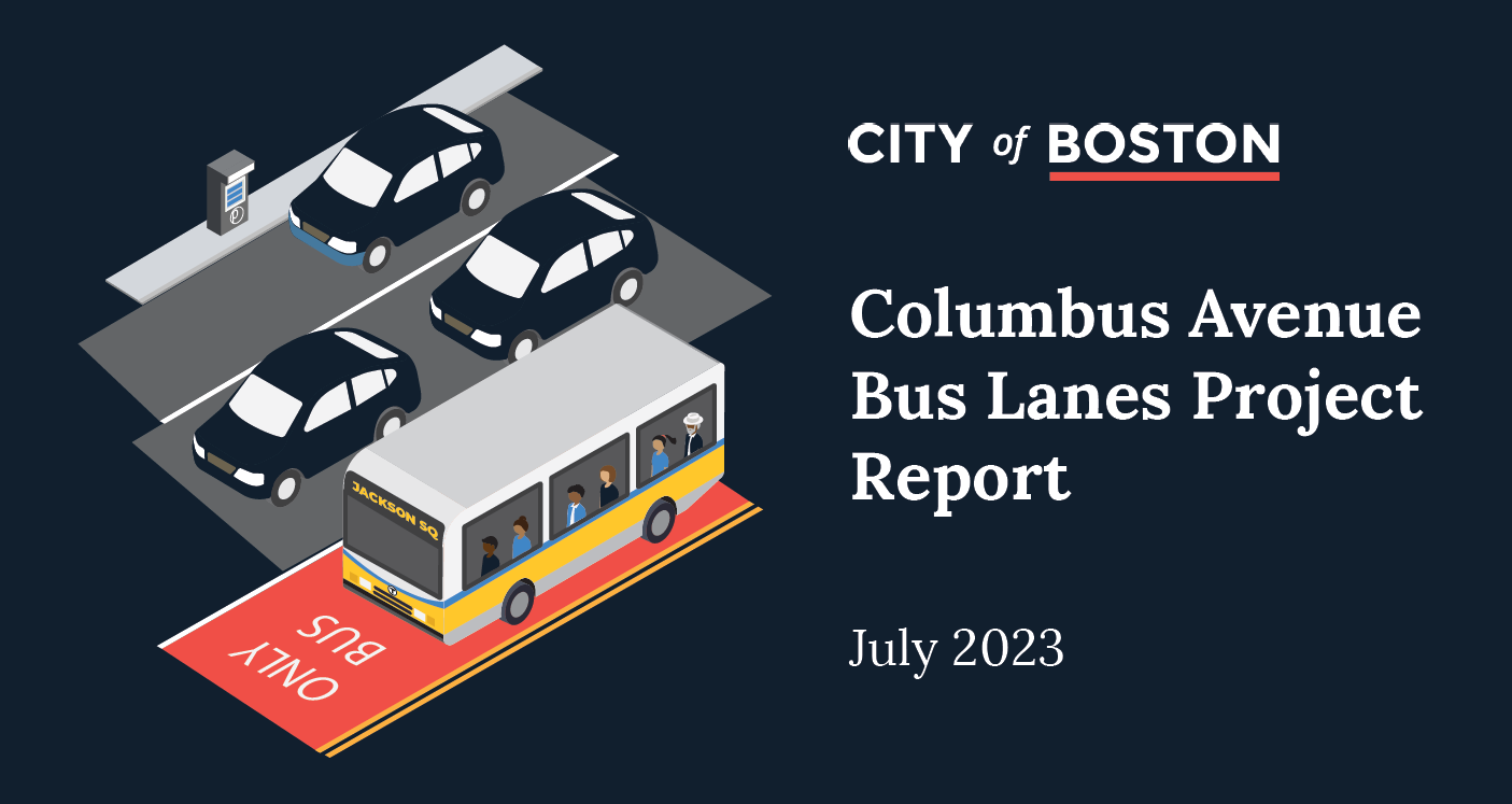 image of the cover of the Columbus Ave Bus Lanes Project Report