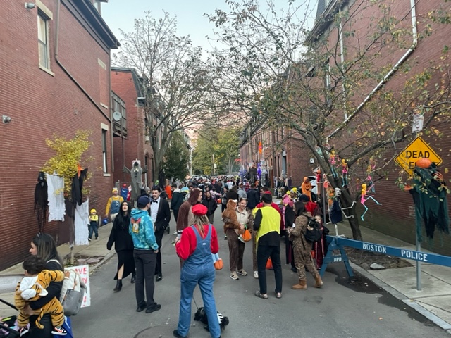 A Halloween "Spooky Street" Block Party in Boston