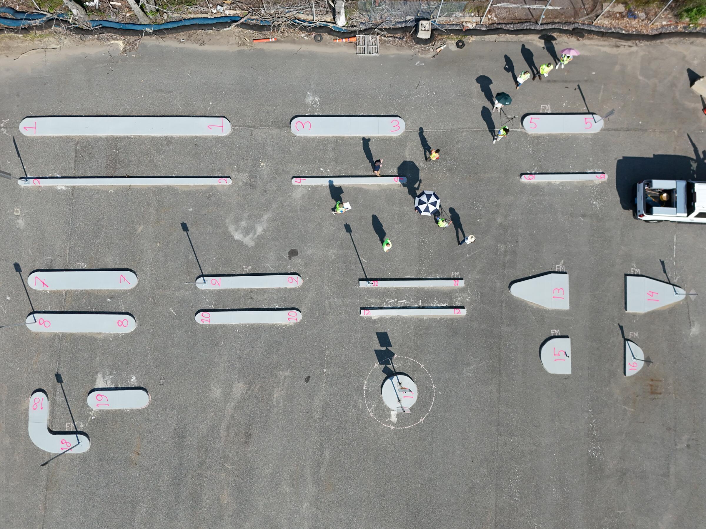 During destructive testing from above