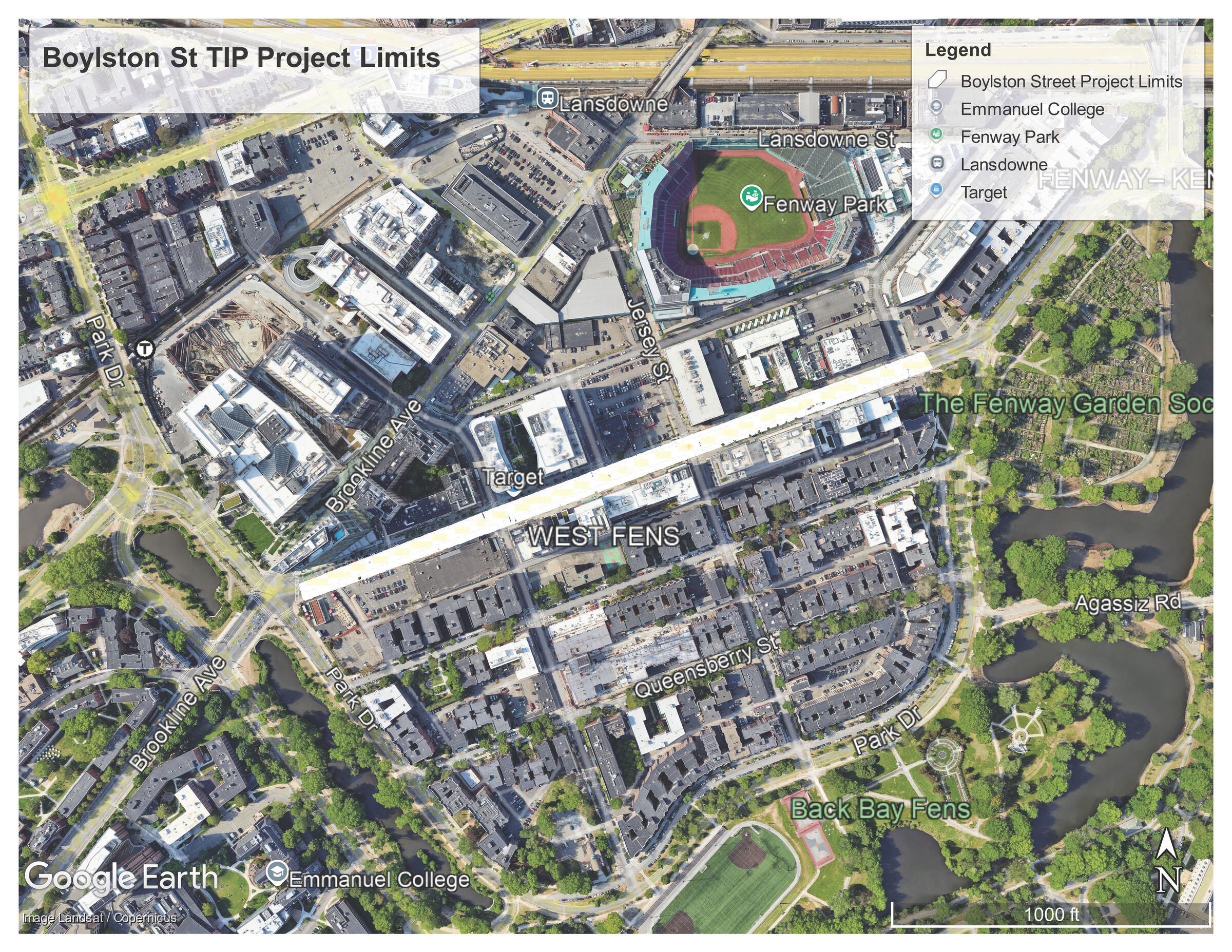 Boylston St TIP Project Limits