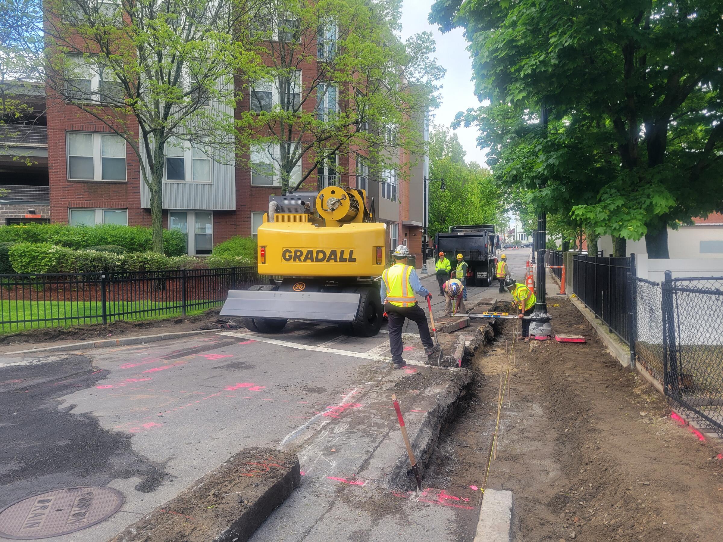 Caldwell Street drainage relocation in progress on May 15, 2026
