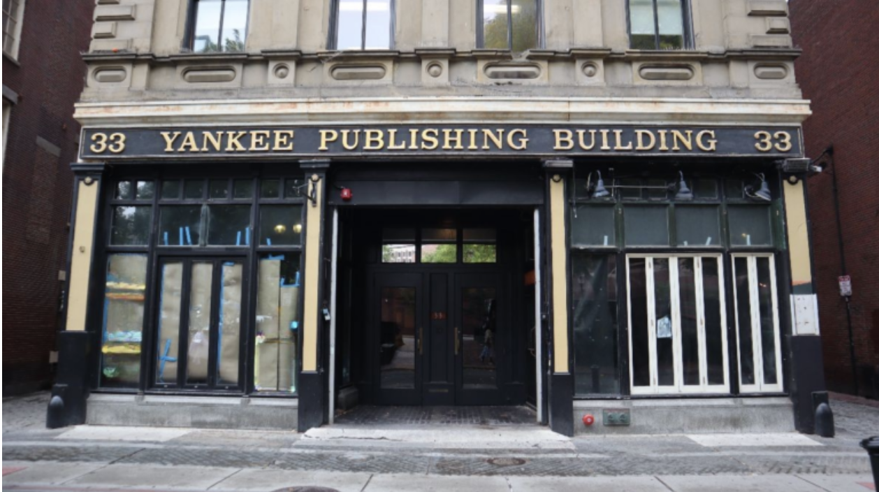 Photograph of Yankee Publishing Building. 