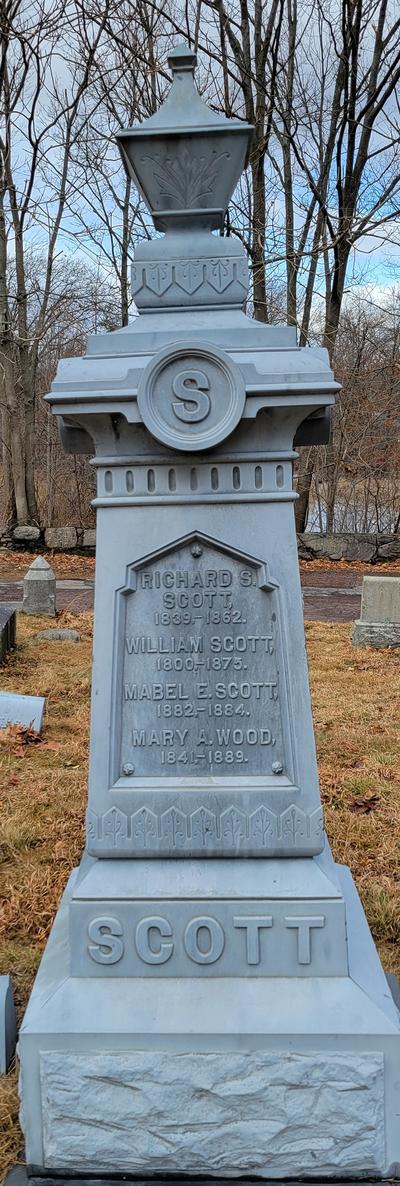 Zinc Monument for Scott Family