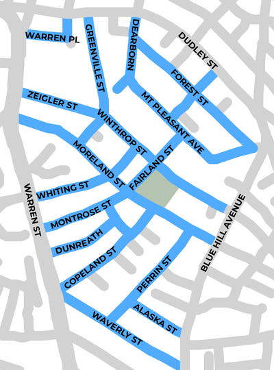 Moreland Street Map