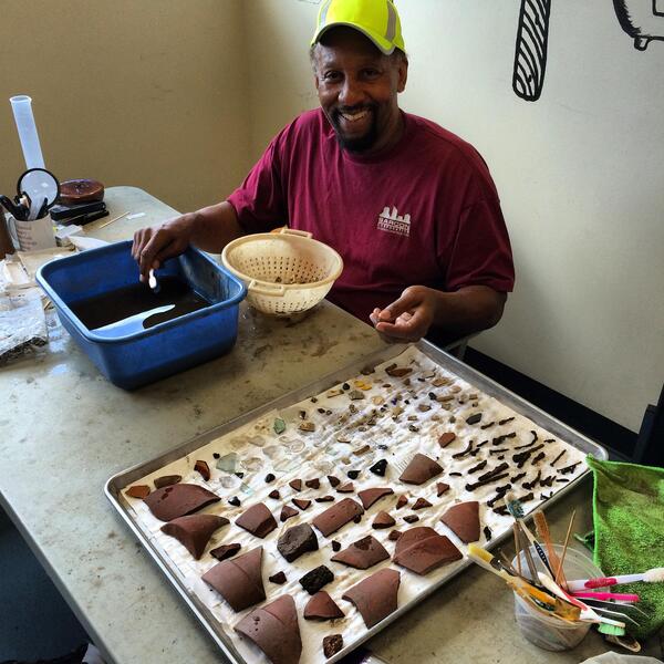 Rodnell Collins washing artifacts
