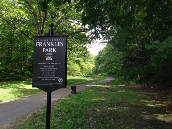 image of a park with a sign reading 'franklin park'