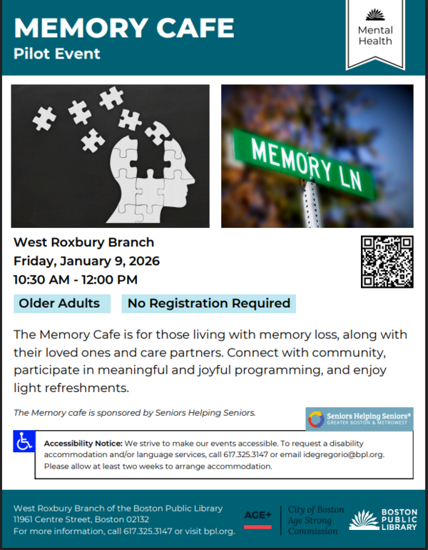 Age Strong Memory Cafe - West Roxbury