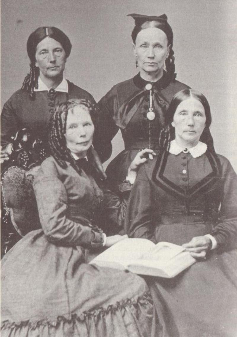 Delia Webster (front left) with her sisters, circa 1870s, image provided by http://www.nkyviews.com/