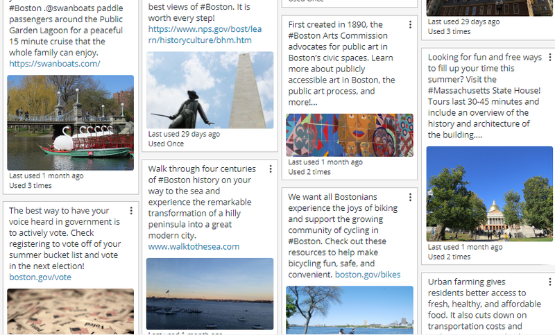 The summer 2019 social media content library.