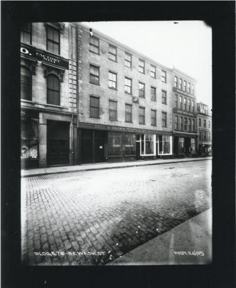 76-82 Washington Street, 1905, Public Works Department photographs