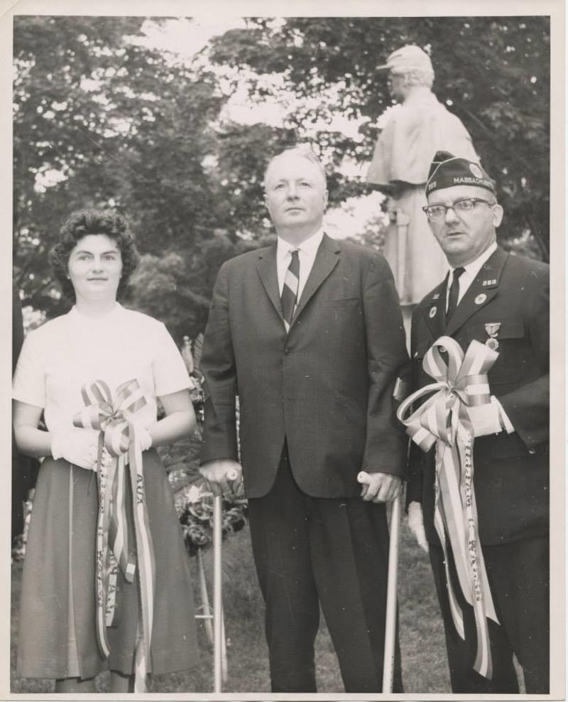 Mayor John Collins at Memorial Day Exercises, 1960, Mayor John Collins collection (0244.001)