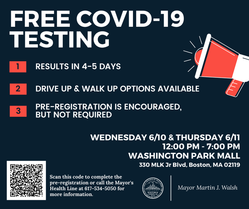 New COVID-19 testing pop-up site coming to Roxbury