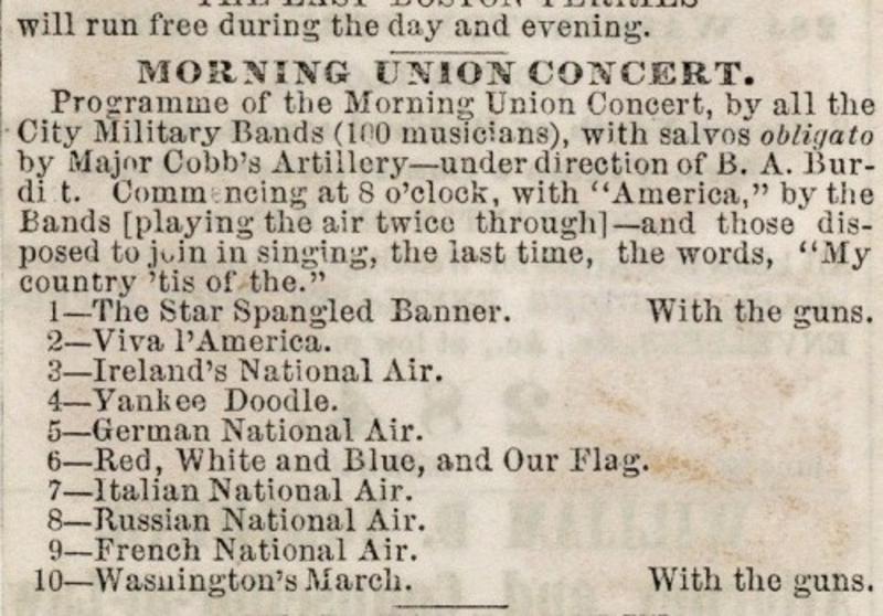 Concert program from July 4, 1861 scrapbook, City Council Committee on Celebrations, Collection 0140.013, 