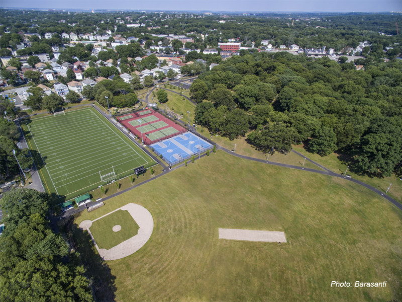 Drone view of Hunt Almont Park