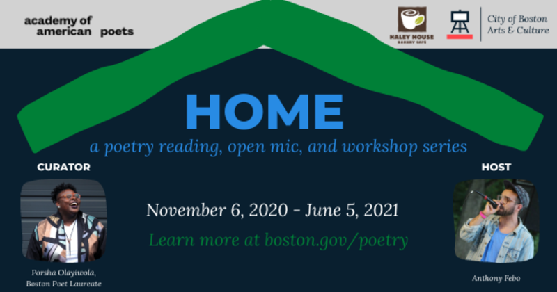 Flyer for HOME poetry series