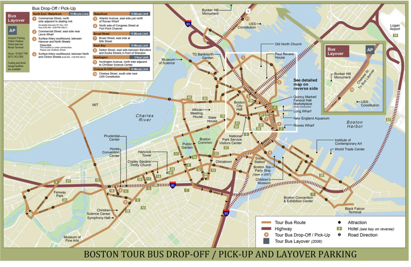 Boston tour bus map