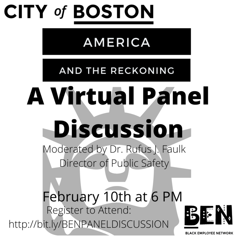 'America and the Reckoning' virtual panel poster