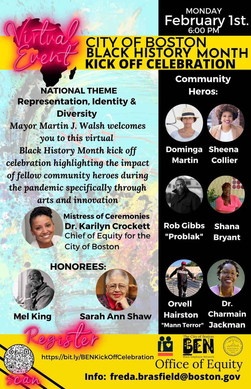 City of Boston Black History Month kickoff virtual celebration