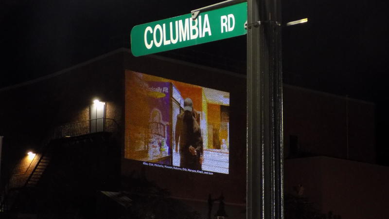 Photo of Projecting Our Stories installation at Strand Theatre