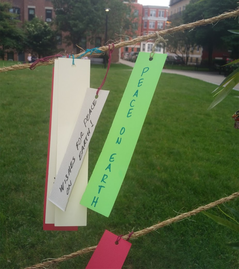 Messages of hope adorn the Tanabata Tree.