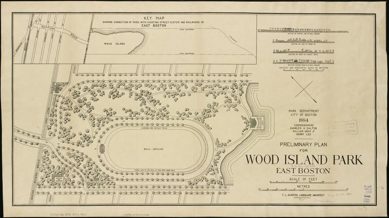 Preliminary plan for Wood Island Park, East Boston, Norman B. Leventhal Map Center 