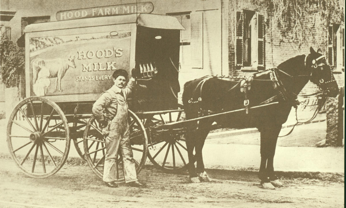 Hood Milk delivery wagon, Charlestown, MA, Historic New England