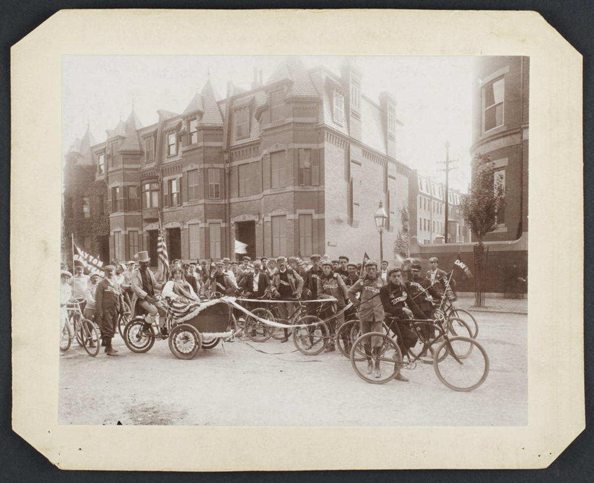 Dayton Bicycle Club, Boston Bicycle Parade, Boston, MA., 1896, Historic New England