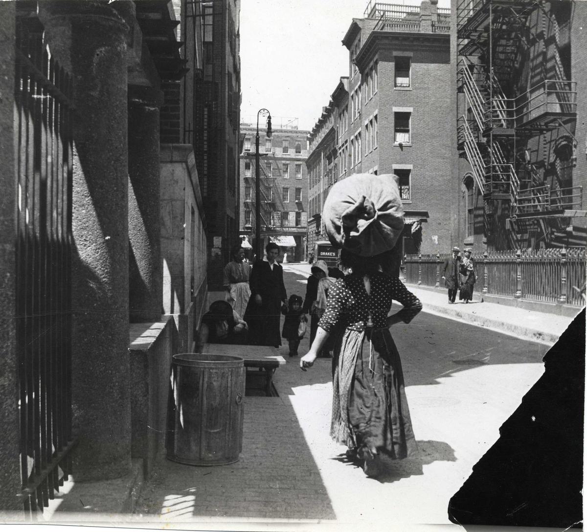 North Bennett Street ,looking north towards Salem Street, circa 1920, Boston City Archives