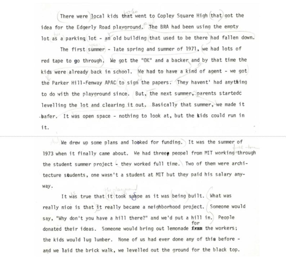 Fenway Oral History 1