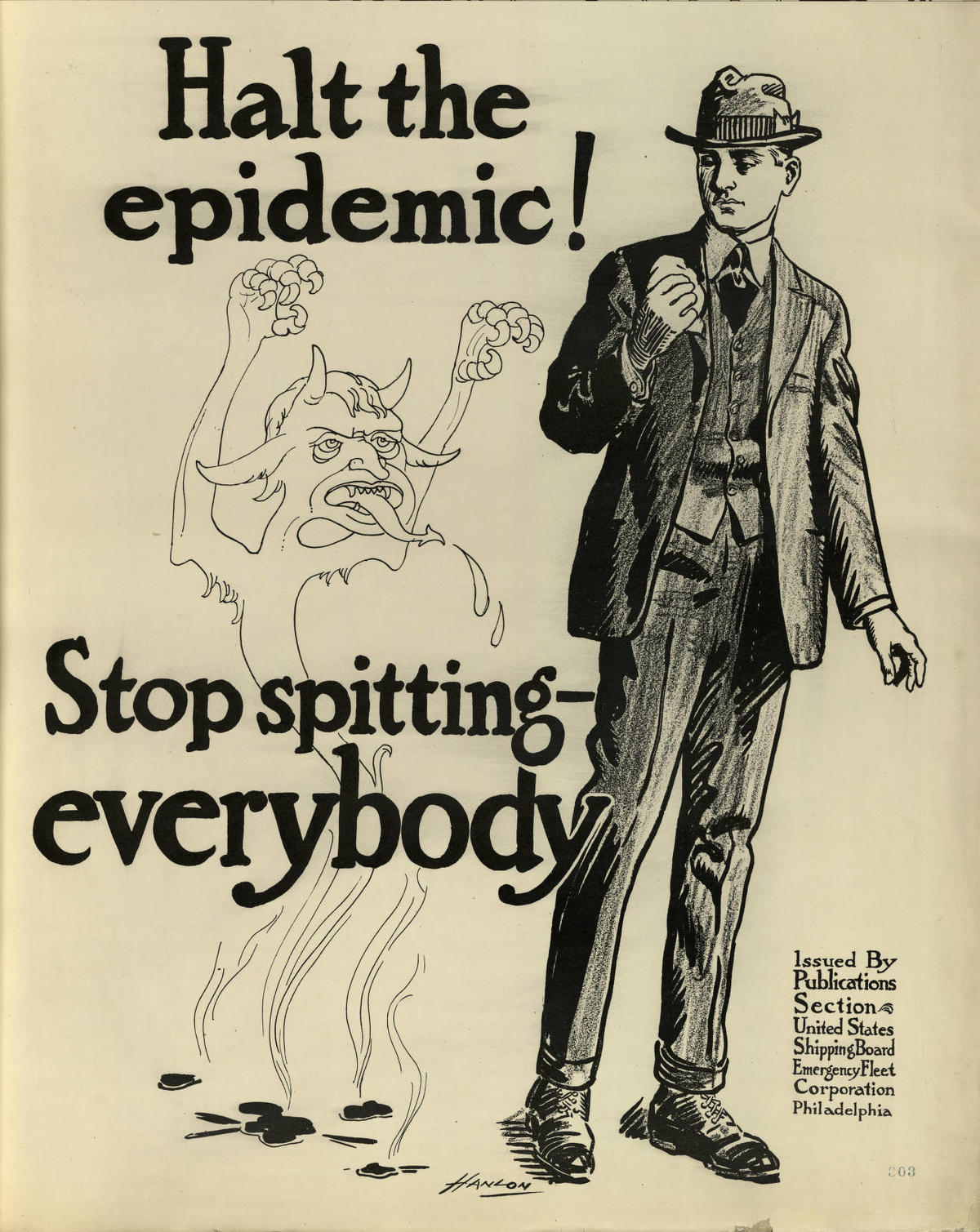 "Halt the Epidemic" poster, 1918, Temple University Libraries, Special Collections Research Center