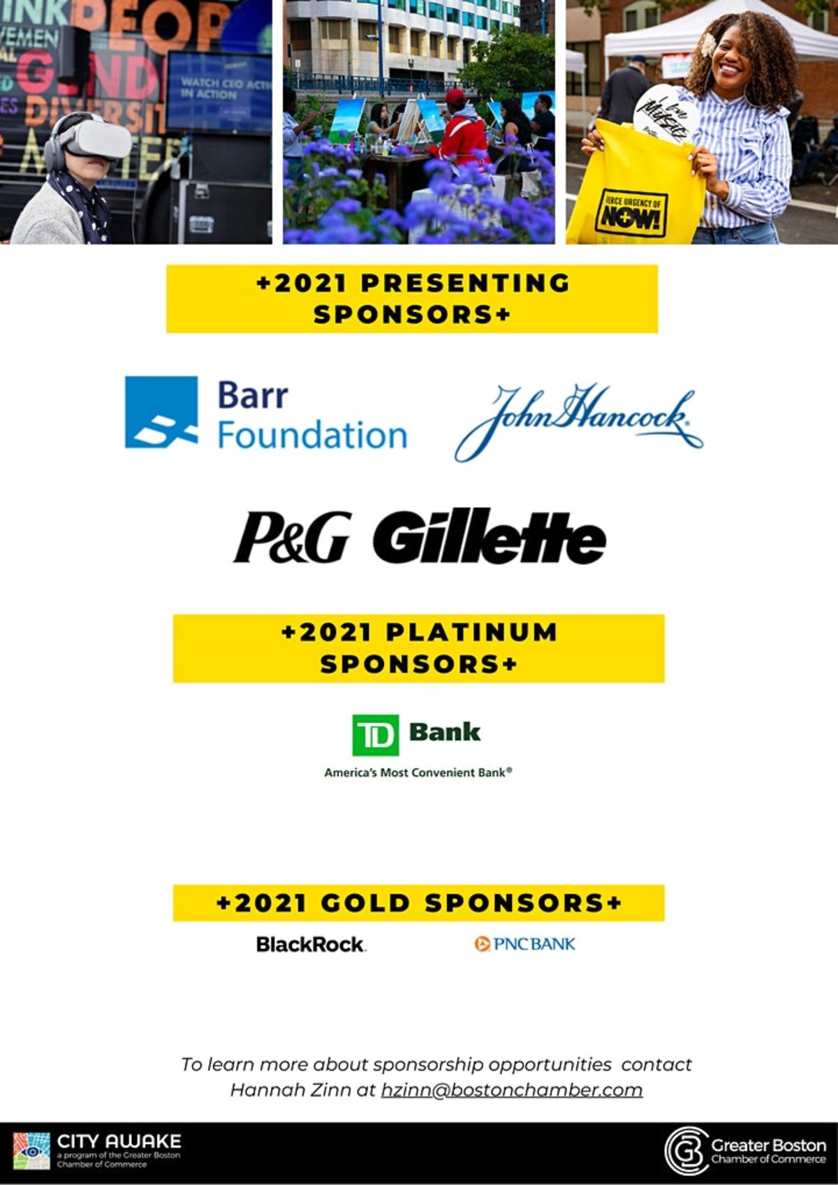 Sponsors for Spark Boston event