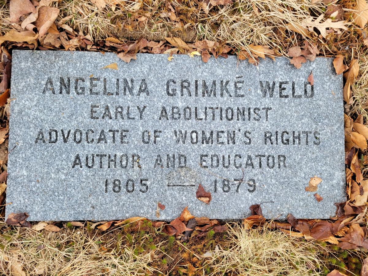 Memorial Marker for Angelina Grimké Weld