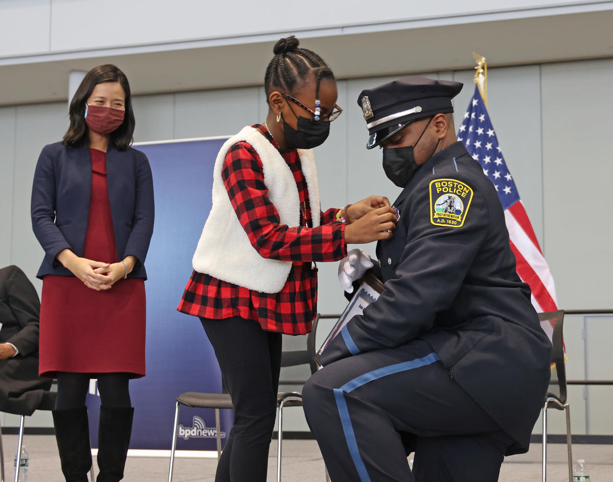 New BPD Officers Gets pinned by child